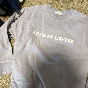 Talentless "Kim is my lawyer" crewneck lavender